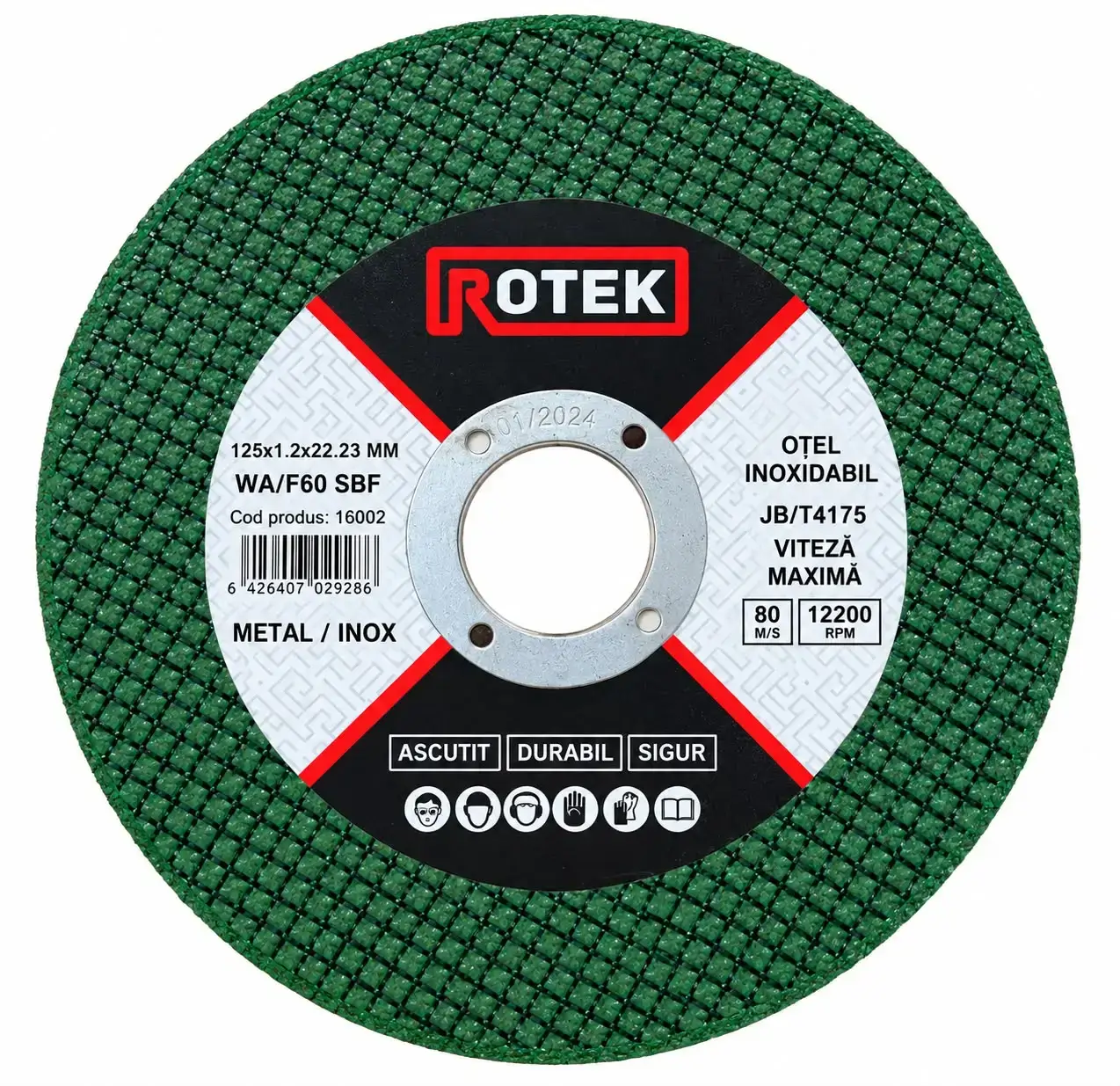 Discuri de tăiere metal și inox - Disc de tăiere metal și inox ROTEK 125 × 1,2 × 22,23 mm