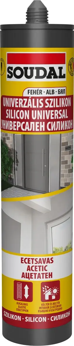 ETANSARE SI EFICIENTA ENERGETICA - Silicon Universal Alb 280ml Soudal pentru Etanșare Ferestre și Uși PVC | HTTmag.ro
