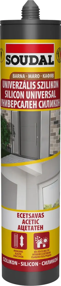ETANSARE SI EFICIENTA ENERGETICA - Silicon Universal Maro 280ml Soudal pentru Etanșare Ferestre și Uși PVC | HTTmag.ro