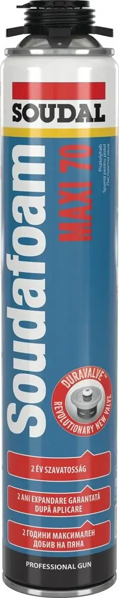 Etansanti si Izolanti - Soudal Soudafoam Maxi 70 spumă poliuretanică pistol 870 ml pentru ferestre și uși