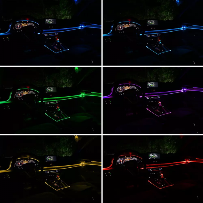 Kit retrofit lumini ambientale led RGB 64 culori pe suport acrilic cu conexiune wireless - AD-BGCL00 [3]