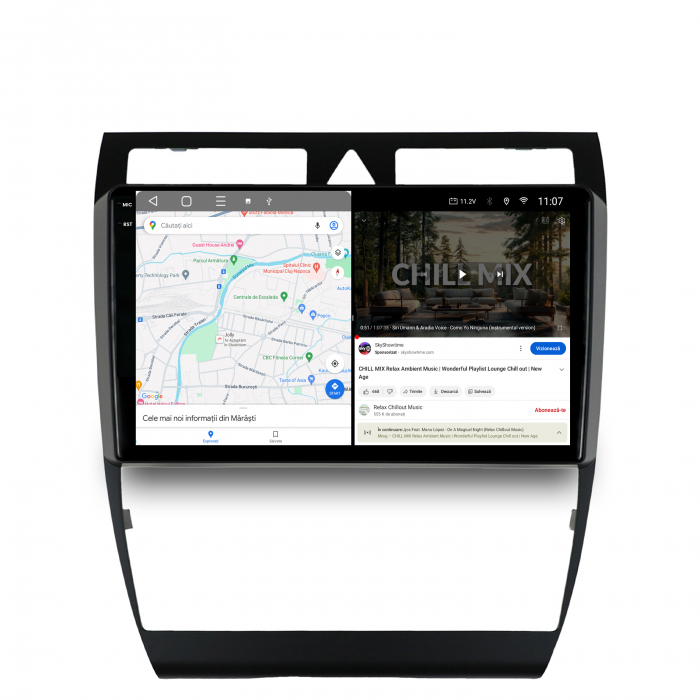 Navigatie 2K Android 13 Audi A6 QLED 1280x720 | Hub64.ro [6]