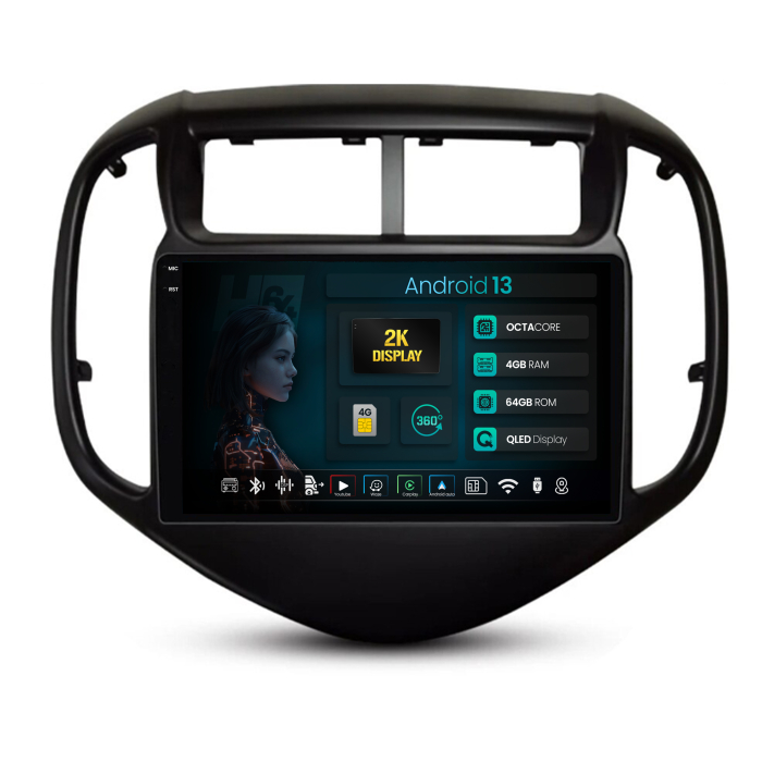 Navigatie 2K Android 13 Chevrolet Aveo 2 QLED | Hub64.ro [1]