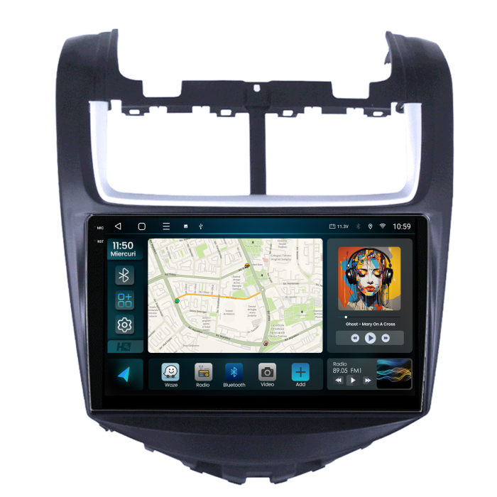 Navigatie 2K Android 13 Chevrolet Aveo (2014-2017) QLED | Hub64.ro [2]