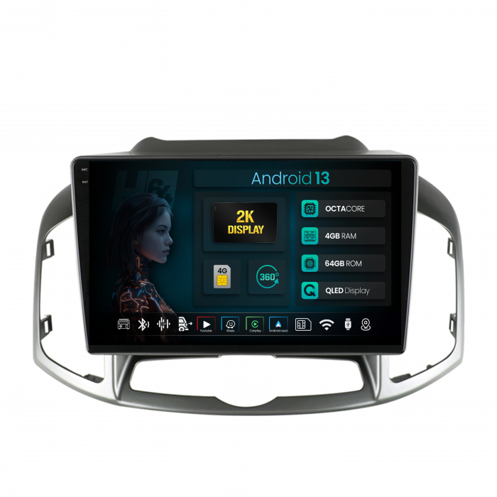 Navigatie 2K QLED Chevrolet Captiva 2011-2016 4GB | Hub64.ro [1]