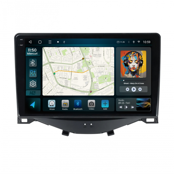 Navigatie 2K QLED Android Citroen C1 / Peugeot 108 / Toyota AYGO (2014-2022) 4GB | Hub64.ro [2]