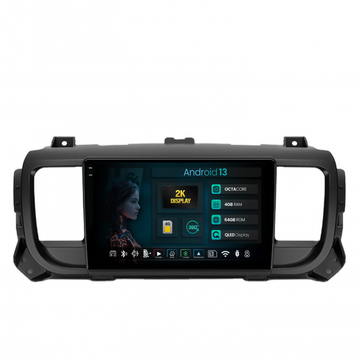 Navigatie 2K QLED Android Citroen Jumpy / Peugeot Expert (2017-2021) 4GB | Hub64.ro [1]