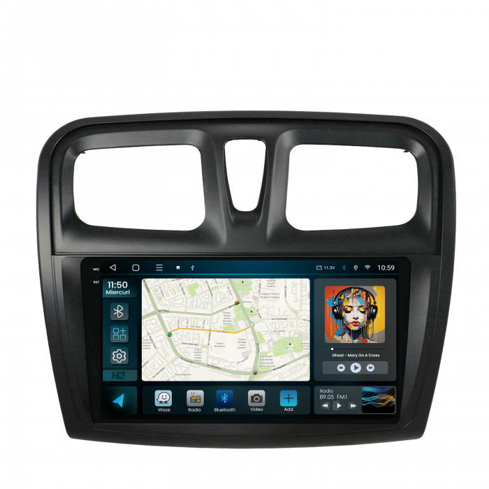 Navigatie 2K Android 13 Dacia Sandero 4GB QLED | Hub64.ro [2]