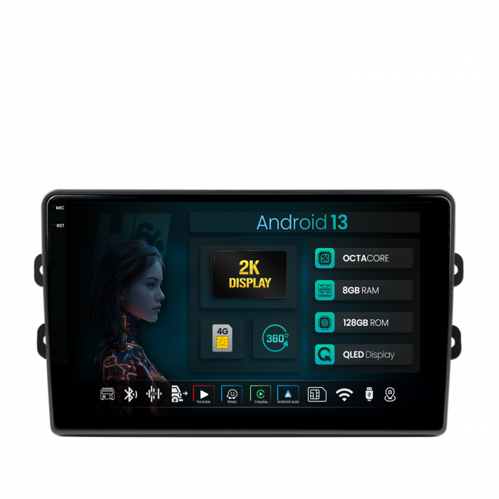 Navigatie Android 13 DACIA 8+128GB OCTACORE | Hub64.ro [1]