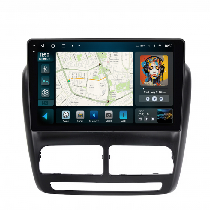 Navigatie 2K Android 13 Fiat Doblo Autodrop QLED | Hub64.ro [2]
