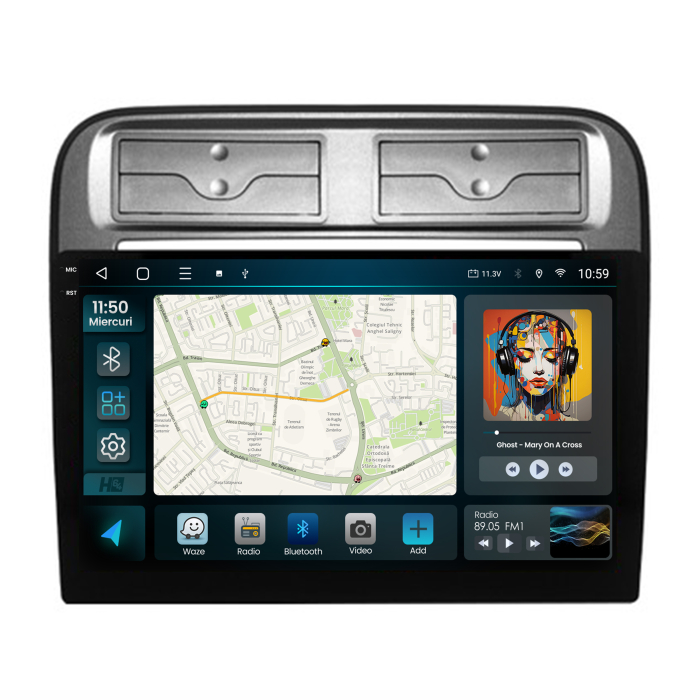 Navigatie 2K QLED Fiat Punto / Linea (2007-2014) 4GB | Hub64.ro [2]