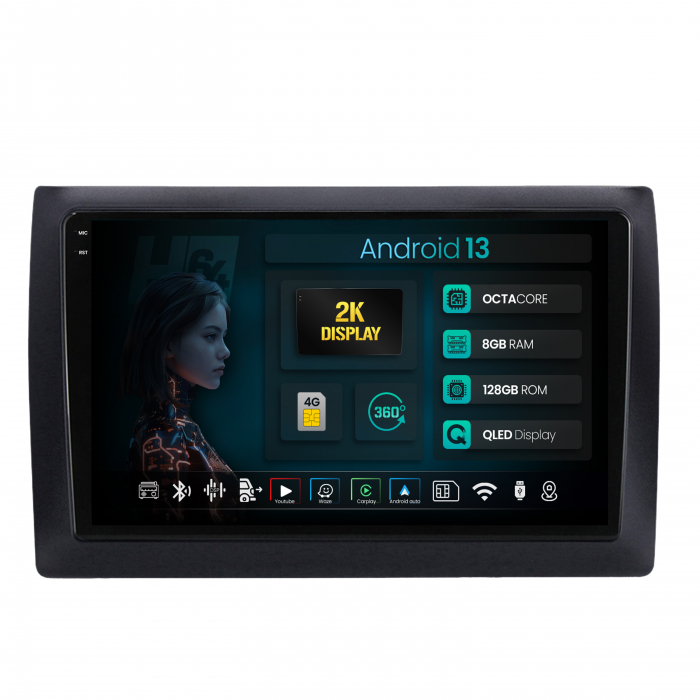 Navigatie Android 13 Fiat Stilo 8+128GB | Hub64.ro [1]