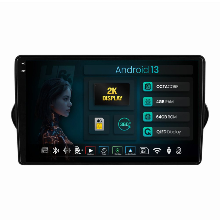 Navigatie 2K Android Fiat Tipo (2015-2021) 4GB | Hub64.ro [1]