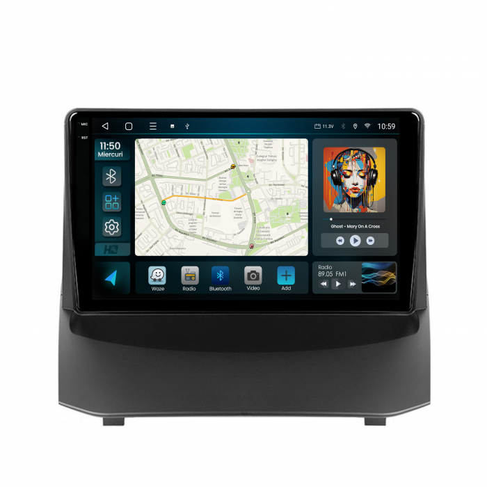 Navigatie 2K Android 13 Ford Fiesta QLED | Hub64.ro [2]