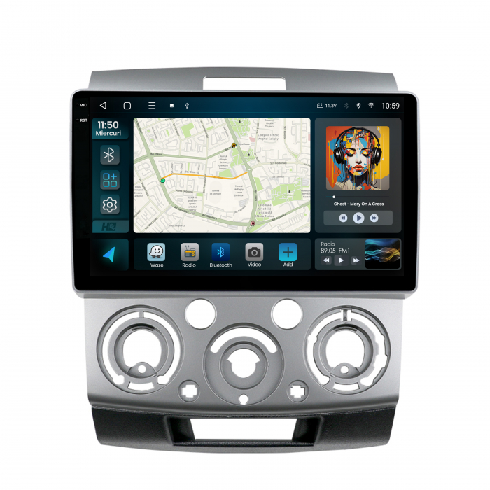 Navigatie 2K Android 13 Ford Ranger / Mazda BT50 QLED | Hub64.ro [2]