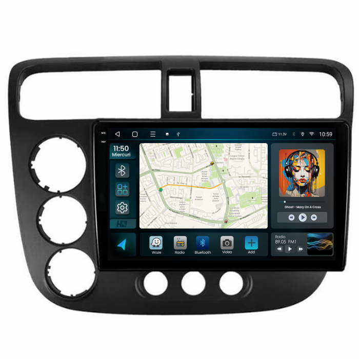 Navigatie 2K Android 13 Honda Civic QLED | Hub64.ro [2]