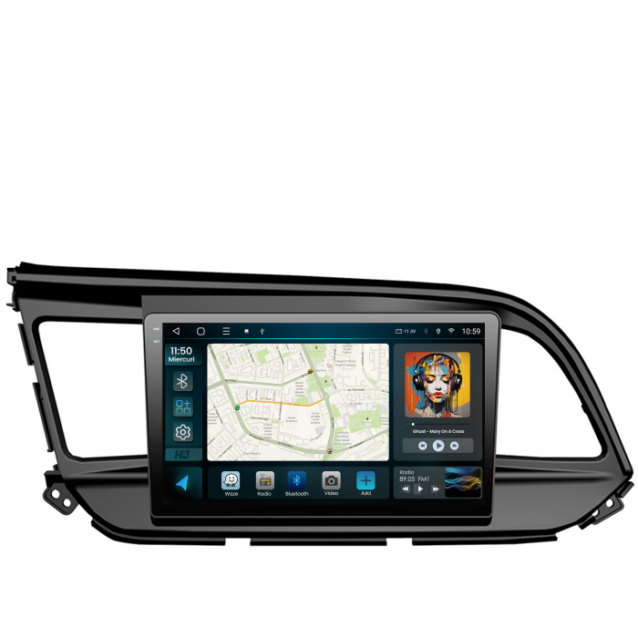 Navigatie 2K Android 13 Hyundai Elantra QLED | Hub64.ro [2]