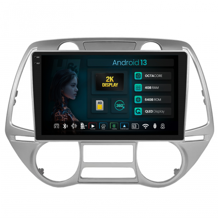 Navigatie 2K QLED Hyundai I20 (2008-2012) 4GB | Hub64.ro [1]
