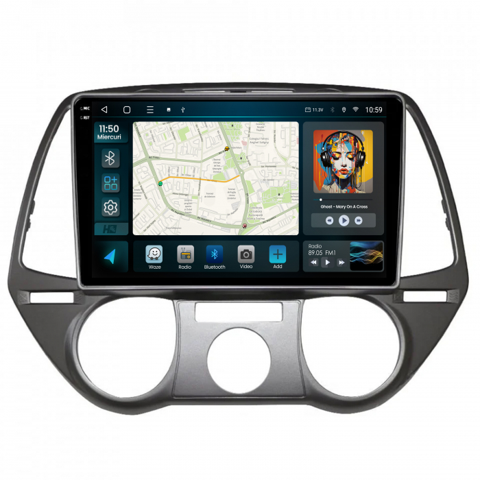 Navigatie 2K QLED Hyundai I20 (2008-2012) 4GB | Hub64.ro [2]