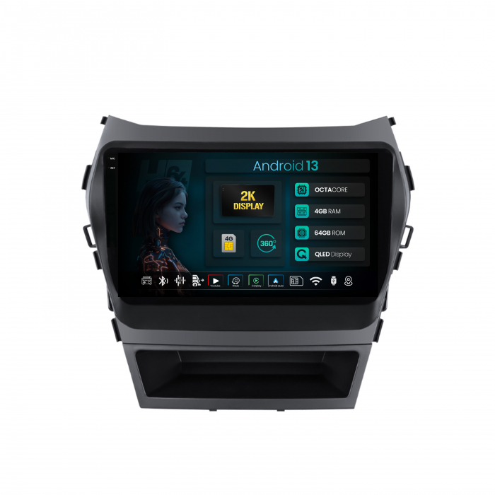 Navigatie 2K QLED Hyundai Santa FE 13-17 4GB | Hub64.ro [1]