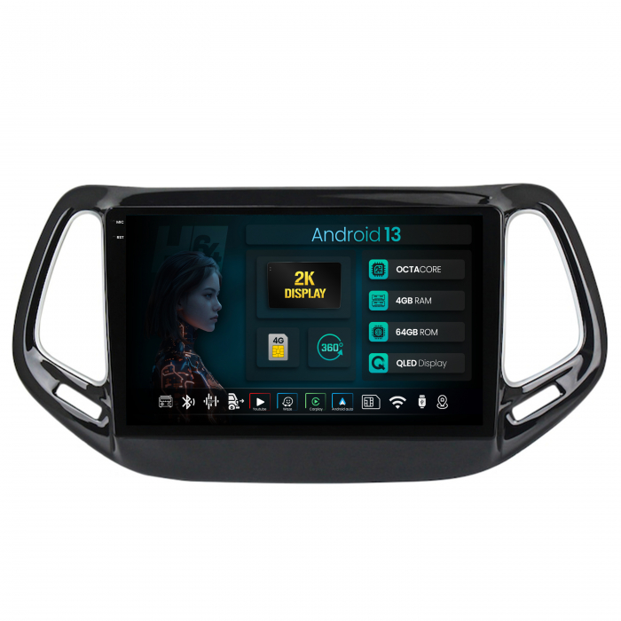 QLED Android Jeep Compass 2016+ 4GB | Hub64.ro [1]