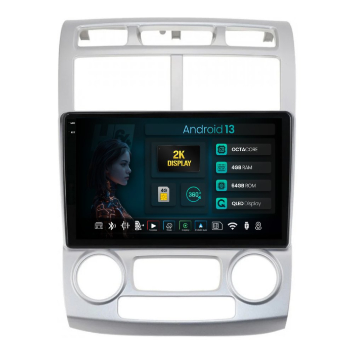 Navigatie 2K Android Kia Sportage (2004-2010), climă automată 4GB | Hub64.ro [1]