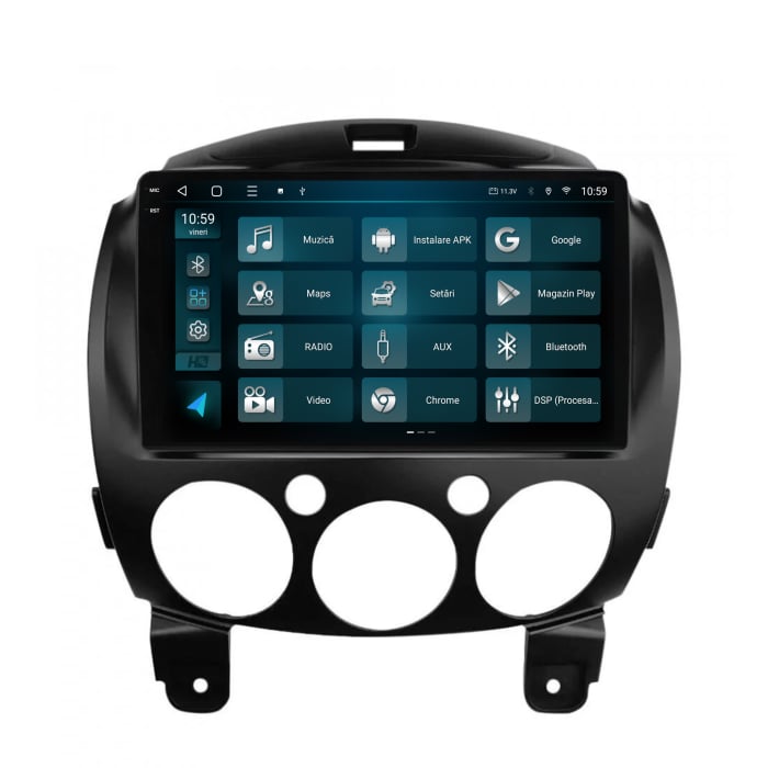 Navigatie 2K Android 13 Mazda 2 (2007-2014) QLED | Hub64.ro [3]