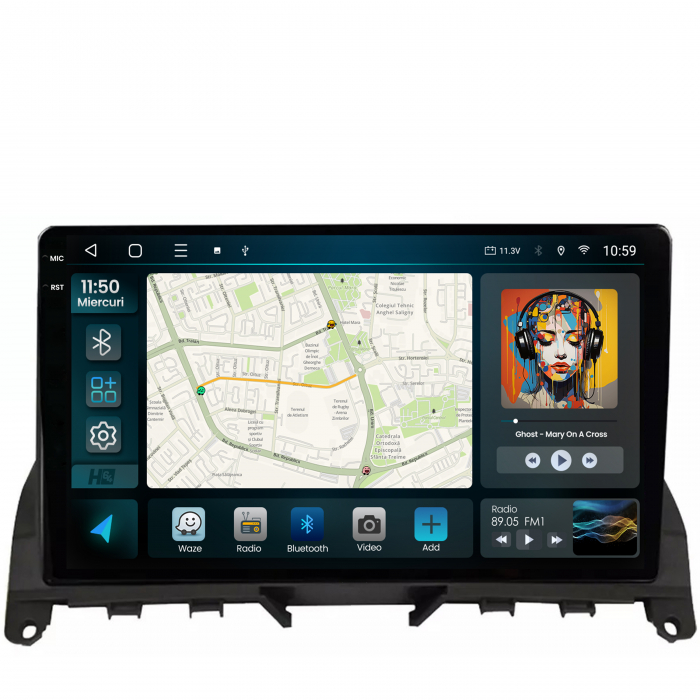 Navigatie 2K Mercedes Benz C-Class W204 4GB | Hub64.ro [2]