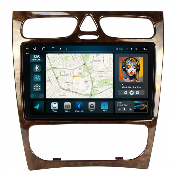 Navigatie 2K Android 13 Benz C Class (W203) (2002-2004) QLED | Hub64.ro [2]