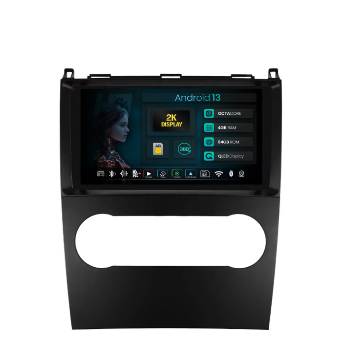 Navigatie 2K Android 13 Mercedes Benz A/B Class (2004-2011) QLED | Hub64.ro [1]