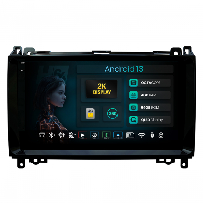 Navigatie 2K Android 13 Mercedes 4GB QLED | Hub64.ro [1]