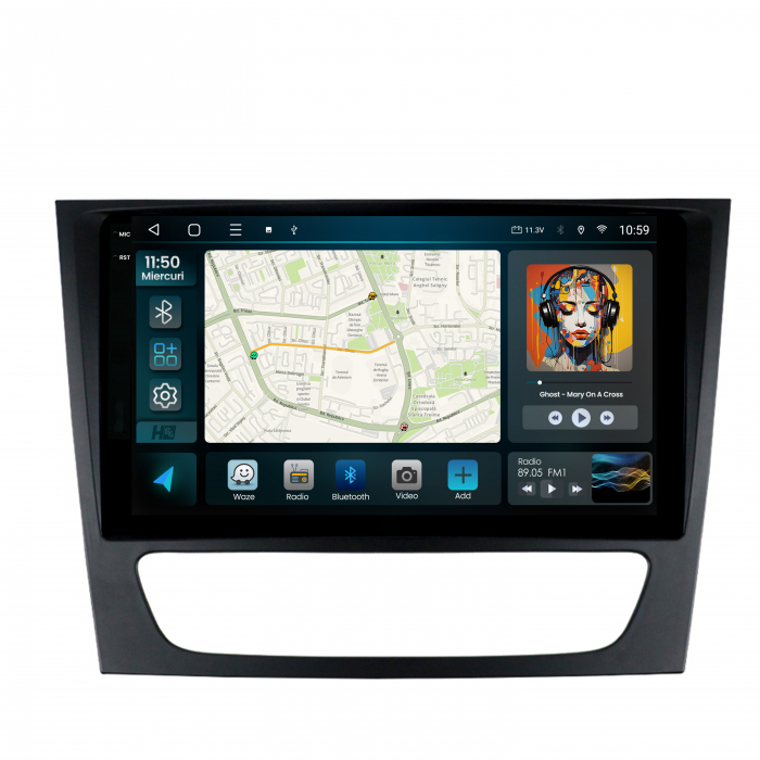 Navigatie 2K Android 13 Mercedes Benz W211/CLS | Hub64.ro [2]