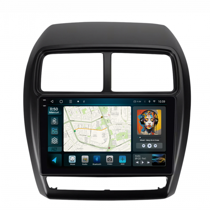 Navigatie 2K QLED Mitsubishi ASX Android 4+64GB | Hub64.ro [2]