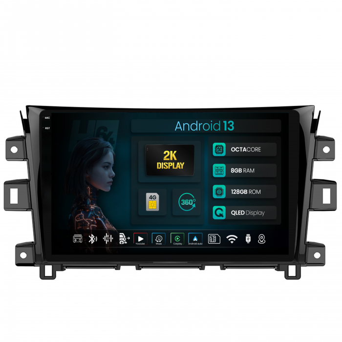 Navigatie Android 13 Nissan Navara 8+128GB | Hub64.ro [1]
