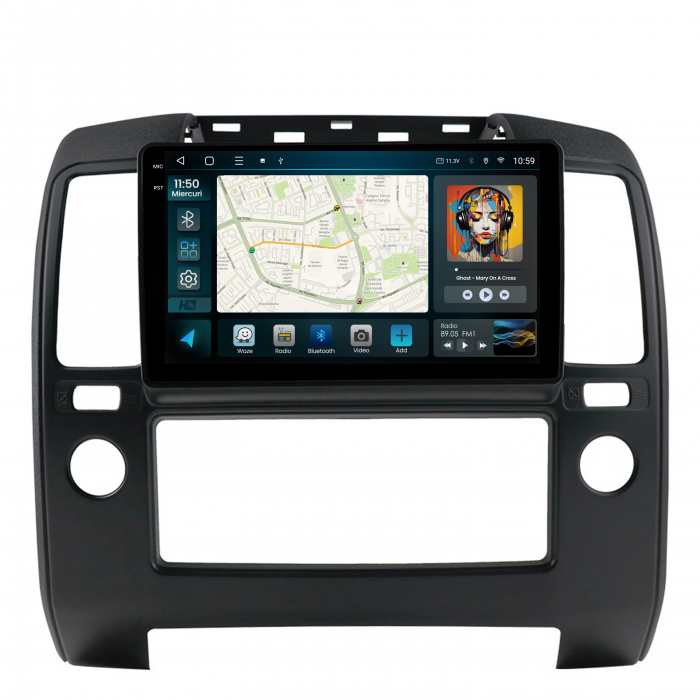 Navigatie 2K Android 13 Nissan Navara QLED | Hub64.ro [2]