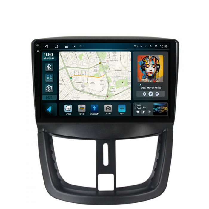 Navigatie 2K QLED Android 13 Peugeot 207 | Hub64.ro [2]