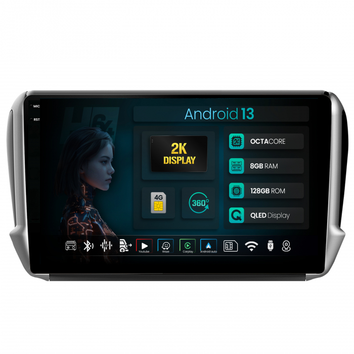 Navigatie Android Peugeot 208/2008 8GB | Hub64.ro [1]