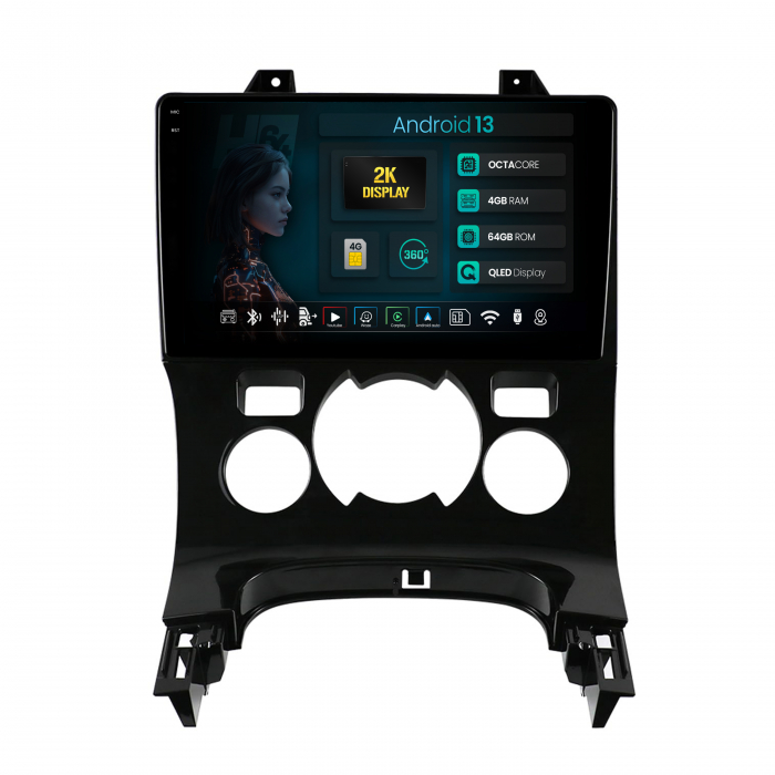 Navigatie 2K Android 13 Peugeot 3008 4GB QLED | Hub64.ro [1]
