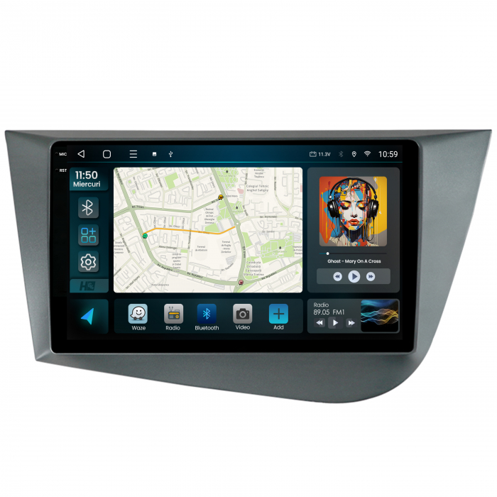 Navigatie 2K Android 13 Seat Leon QLED | Hub64.ro [2]