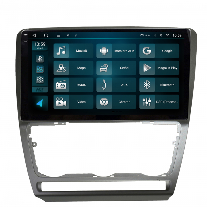 Navigatie 2K QLED Android 13 Skoda Octavia 2 | Hub64.ro [3]