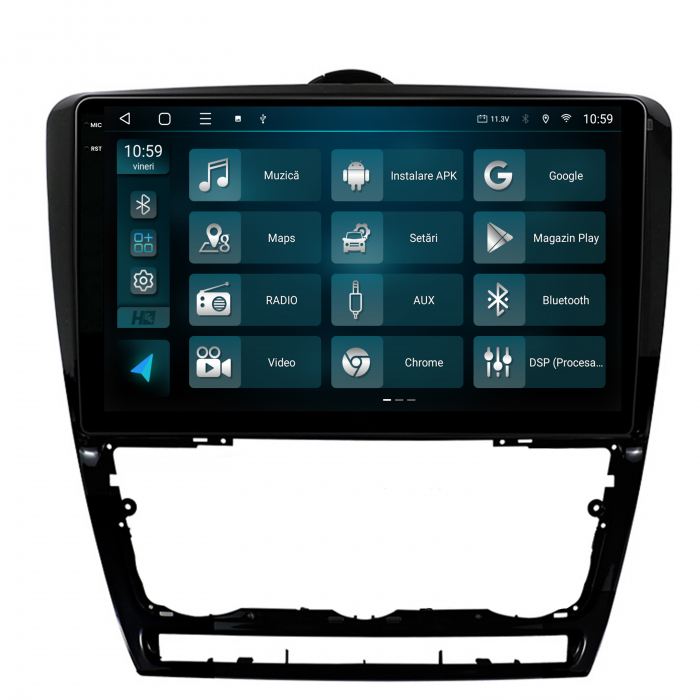 Navigatie 2K QLED Android 13 Skoda Octavia 2 | Hub64.ro [3]