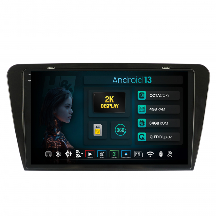 Navigatie 2K Android 13 Skoda Octavia 3 QLED | Hub64.ro [1]