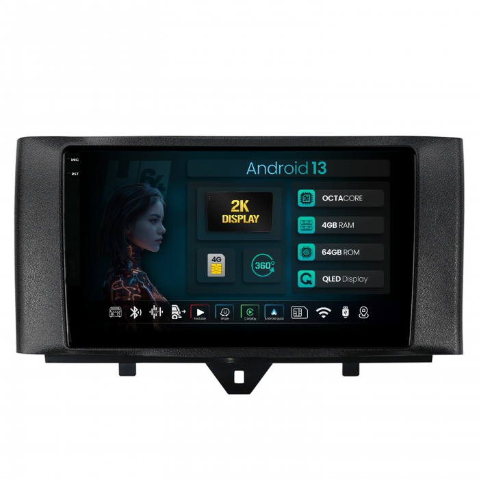 Navigatie 2K Android 13 Smart For Two QLED | Hub64.ro [1]