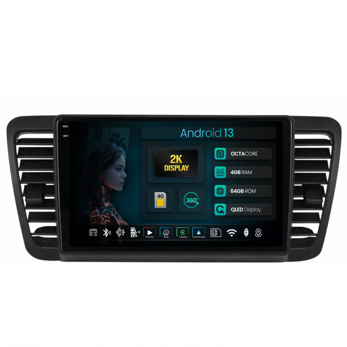 Navigatie 2K QLED Subaru Legacy 4+64GB | Hub64.ro [1]