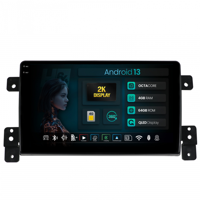 Navigatie 2K Android 13 Suzuki Grand Vitara QLED | Hub64.ro [1]