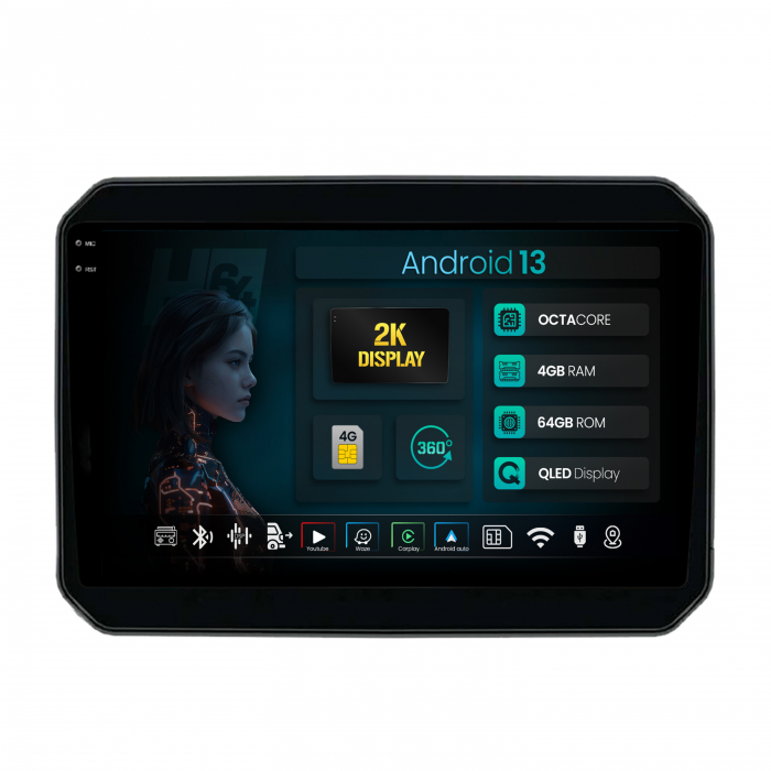 Navigatie 2K QLED Android Suzuki Ignis 2013+ 4GB | Hub64.ro [1]