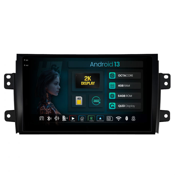 Android 13 Suzuki SX4 / Fiat Sedici QLED | Hub64.ro [2]