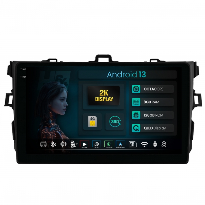 Navigatie Android 13 Toyota Corolla 8+128GB | Hub64.ro [1]