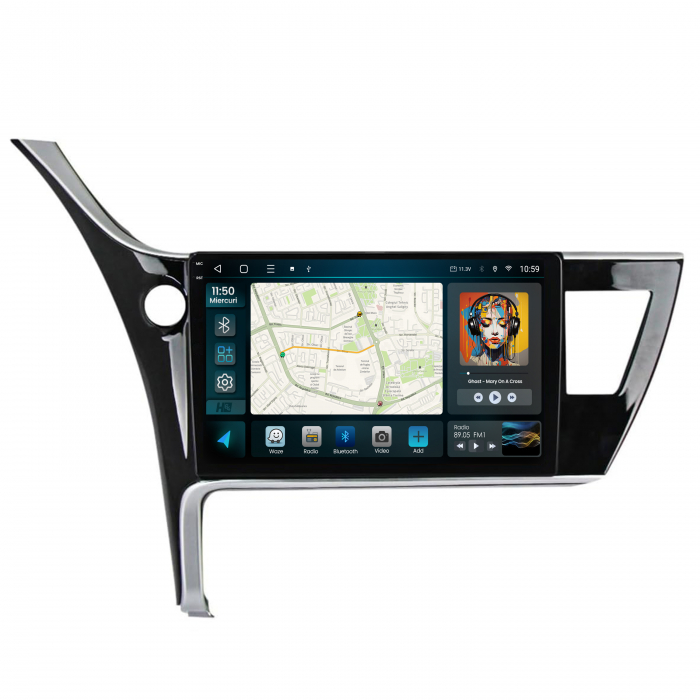 Navigatie 2K Android 13 Corolla / Auris (2017-2020) QLED | Hub64.ro [2]