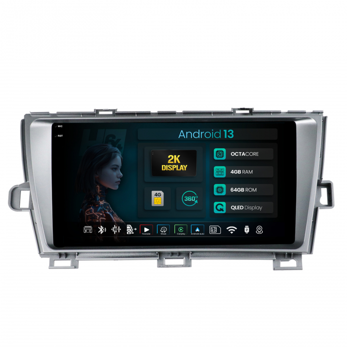 Navigatie 2K Android 13 Toyota Prius QLED | Hub64.ro [1]